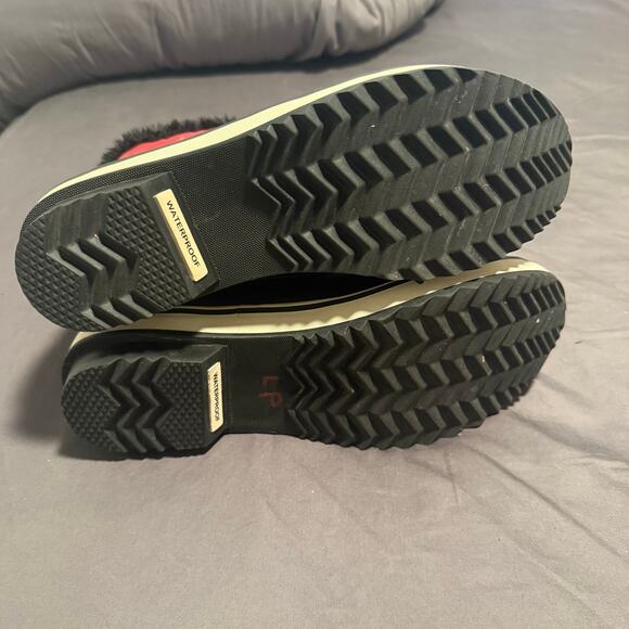 Sorel Tivoli Red Wmns Sz 8 Diamond Quilted Faux Fur Lined Snow Boots Waterproof - Picture 6 of 8